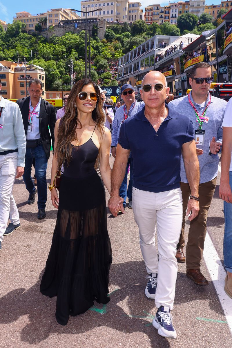 MONTE-CARLO, MONACO - MAY 25: (L-R) Lauren Sanchez and Jeff Bezos attend the F1 Grand Prix Of Monaco on May 25, 2025 in Monte-Carlo, Monaco. (Photo by Marc Piasecki/WireImage)