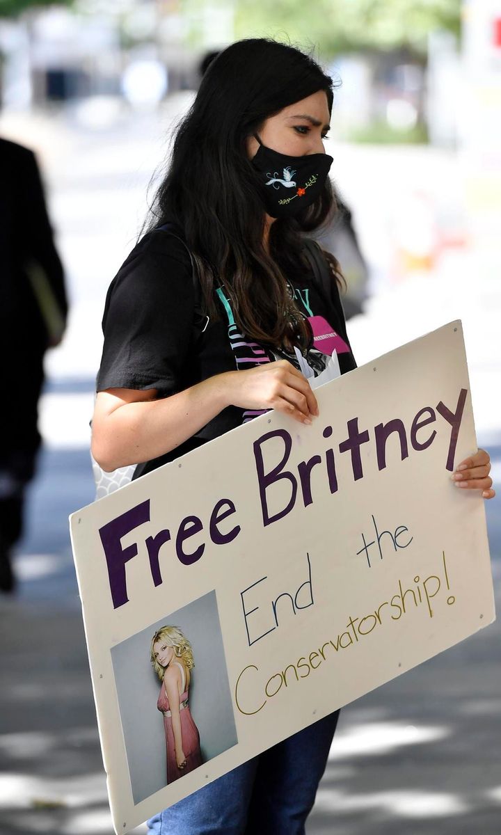 #FreeBritney Protest Outside Courthouse In Los Angeles During Conservatorship Hearing