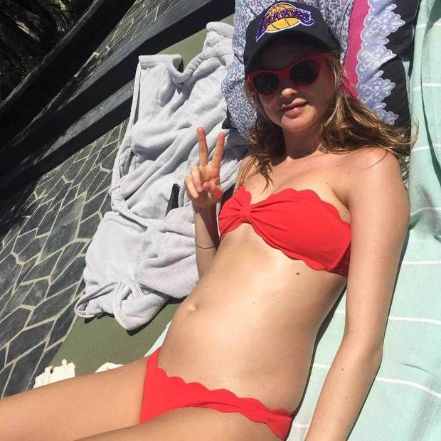 Adam confirmed that he and his wife were expecting in April with a poolside photo of Behati and her bump.
<br>
Photo: Instagram.com/adamlevine