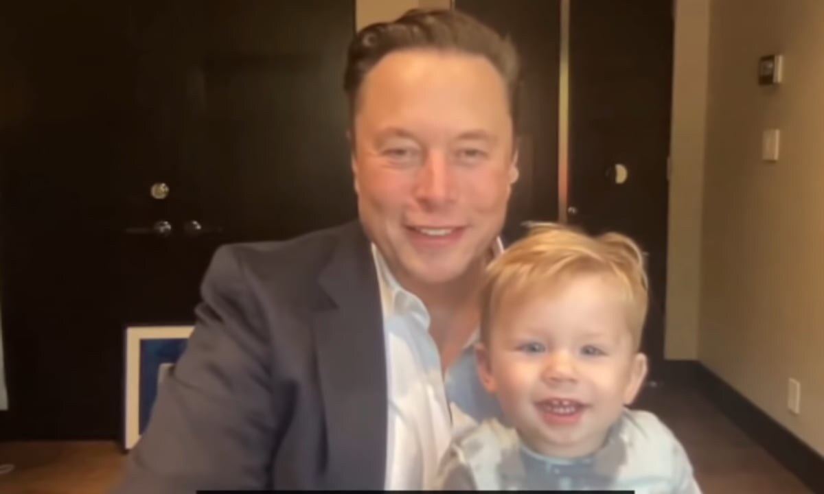 Elon Musk and son screenshot