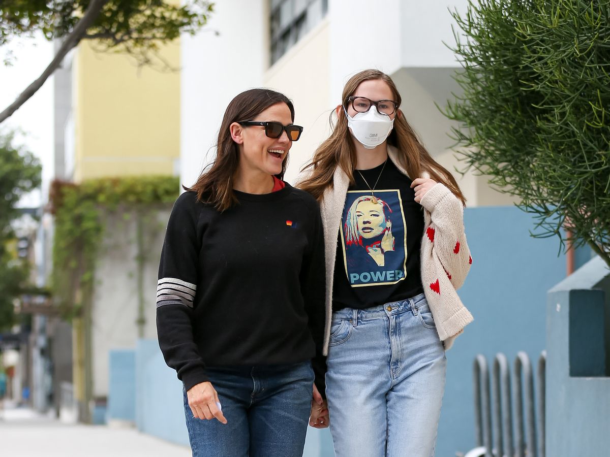 Jennifer Garner and daughter Violet Affleck are seen in Los Angeles, California, on May 11, 2024. 