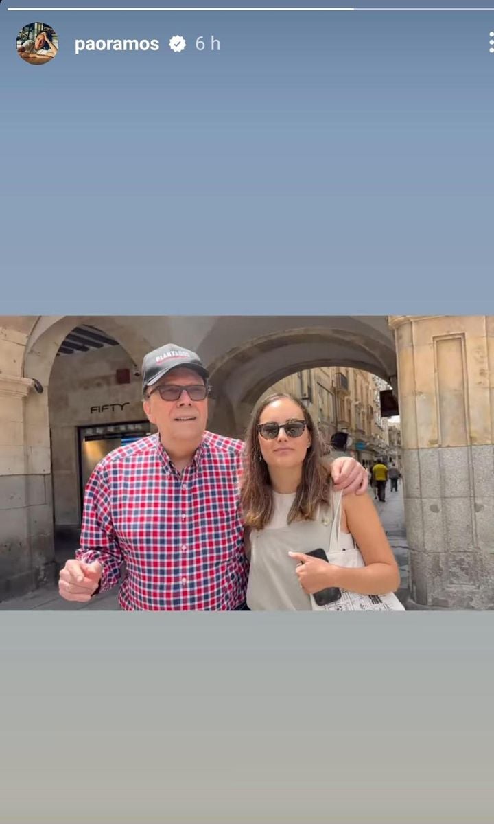 Paola Ramos y su abuelo Carlos Alberto Montaner