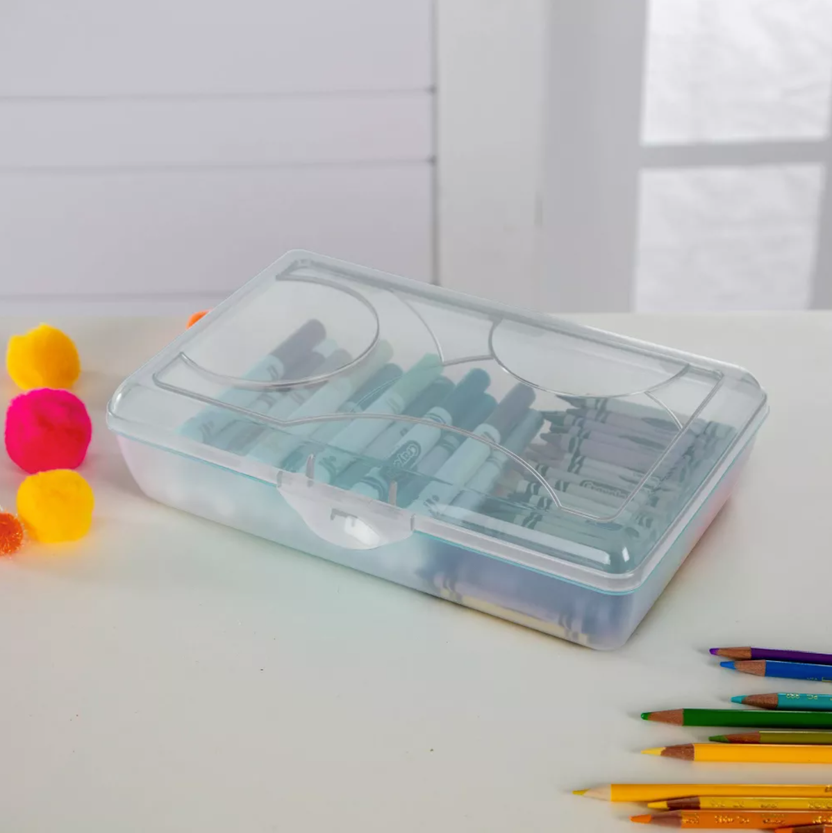 A Pencil Case Filled With Everyday Supplies