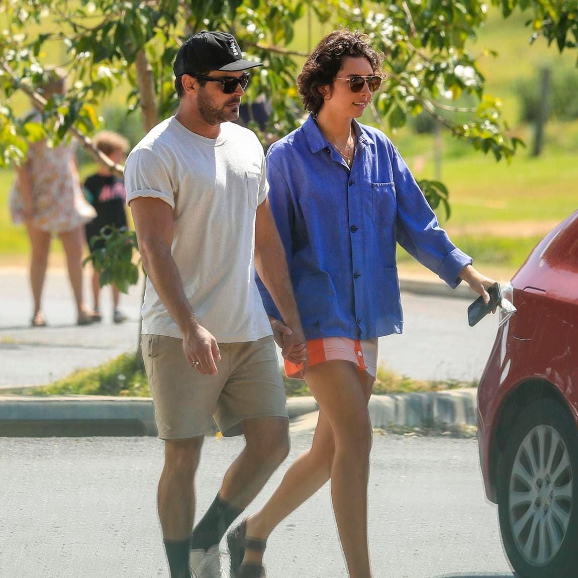 Zac Efron holds hand with Vanessa Valladres