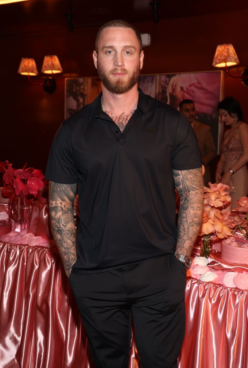 Chet Hanks attends the Clarins Iconic Lip Perfector with a Sugar & Shine Galentine's Event at Alba on January 29, 2026