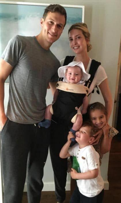 Ivanka and Jared with their kids Joseph, Theodore and Arabella.
<br>Photo: Instagram/@ivankatrump