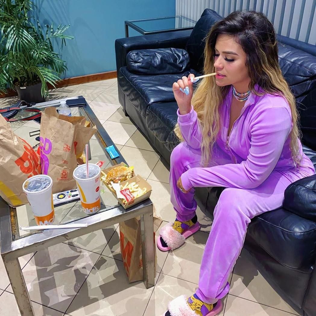 Karol G monochrome outfits