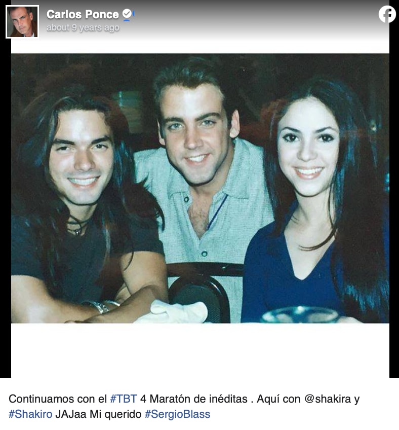 Carlos Ponce and Shakira have been good friends for decades