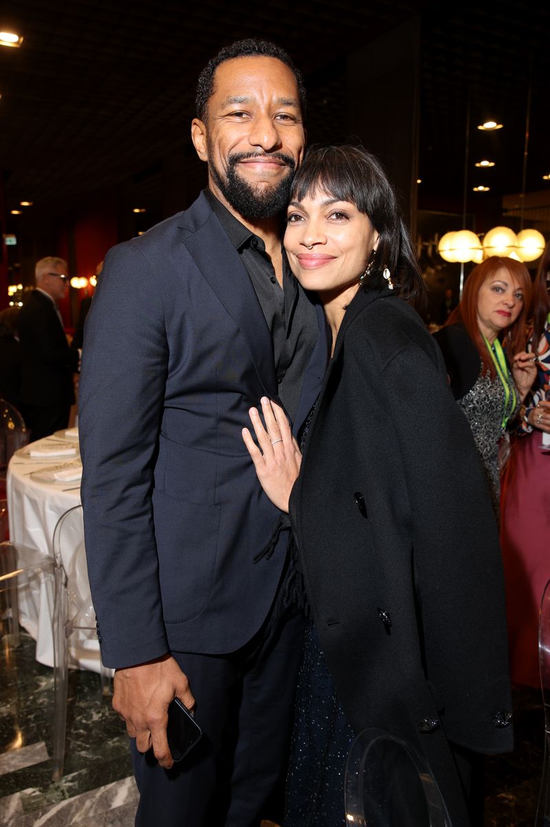 TURIN, ITALY - NOVEMBER 22: Adama Sanneh and Rosario Dawson attend the 42nd Torino Film Festival 2024 Opening dinner on November 22, 2024 in Turin, Italy. (Photo by Daniele Venturelli/Getty Images) 