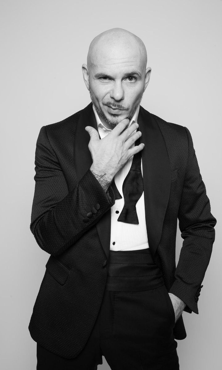 Pitbull at the “Que Rica (Tócame)" music video