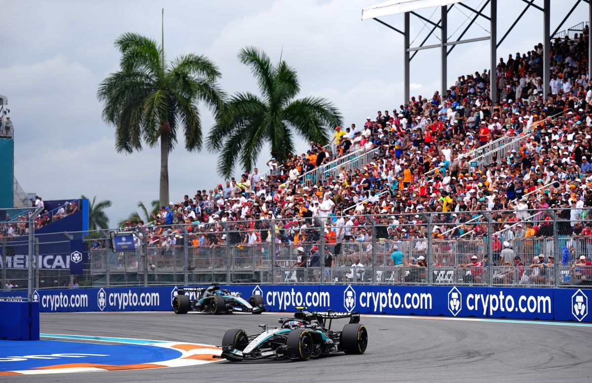 Mercedes' Andrea Kimi Antonelli during the 2026 Miami Grand Prix at Miami International Autodrome. Picture date: Sunday May 3, 2026