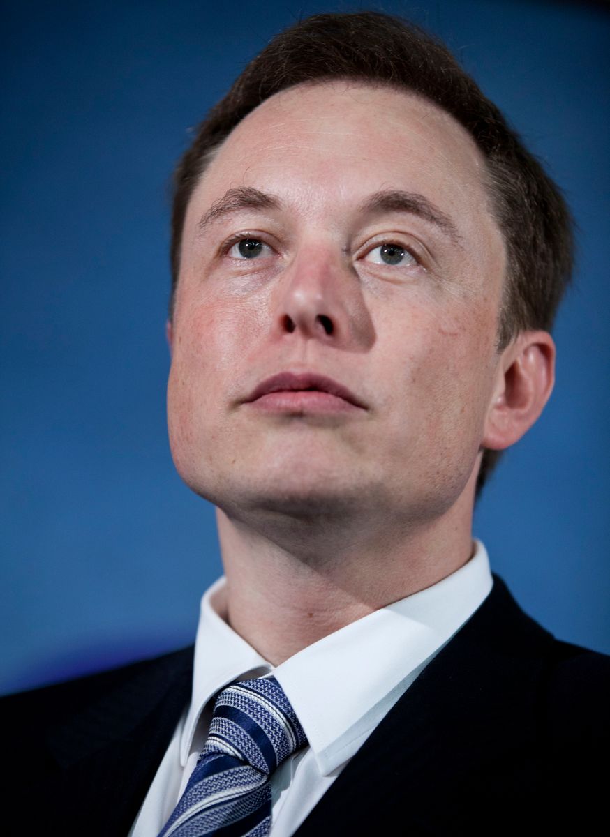 Elon Musk, CEO of Space Exploration Technologies Corp (SpaceX) and Tesla Motors, held the news conference to announce SpaceX's Falcon Heavy rocket which could complete missions to the International Space Station and Moon