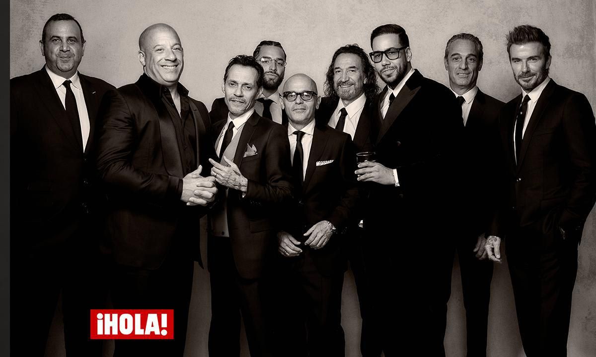 Marc Anthony and his friends at his wedding with Nadia Ferreira