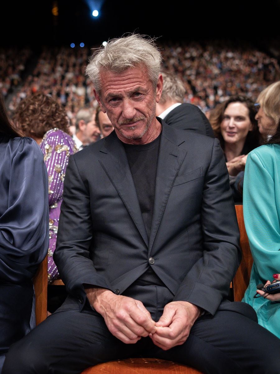 Sean Penn looked serious at the 17th Film Festival Lumiere on October 11, 2025 in Lyon, France. 