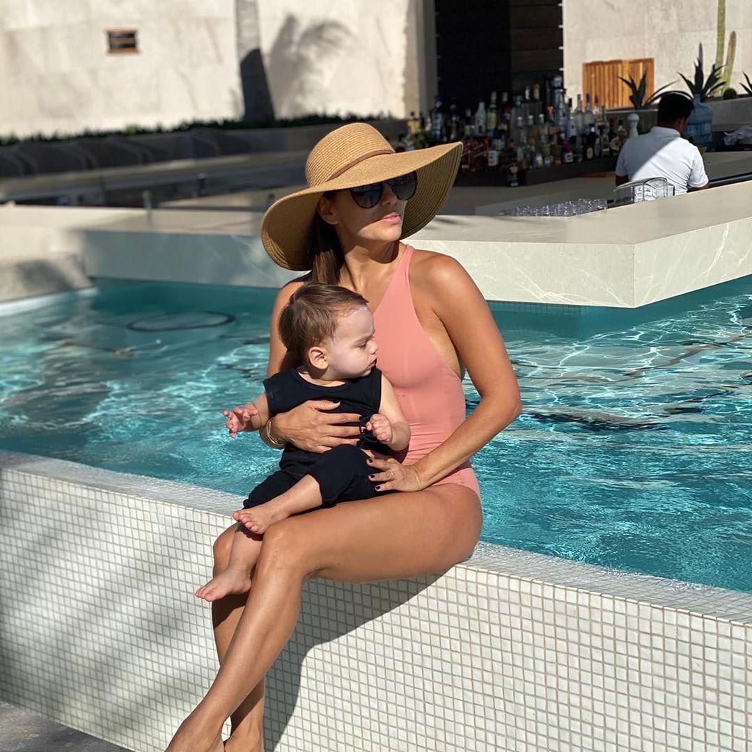 Eva Longoria and her son Baby Santi