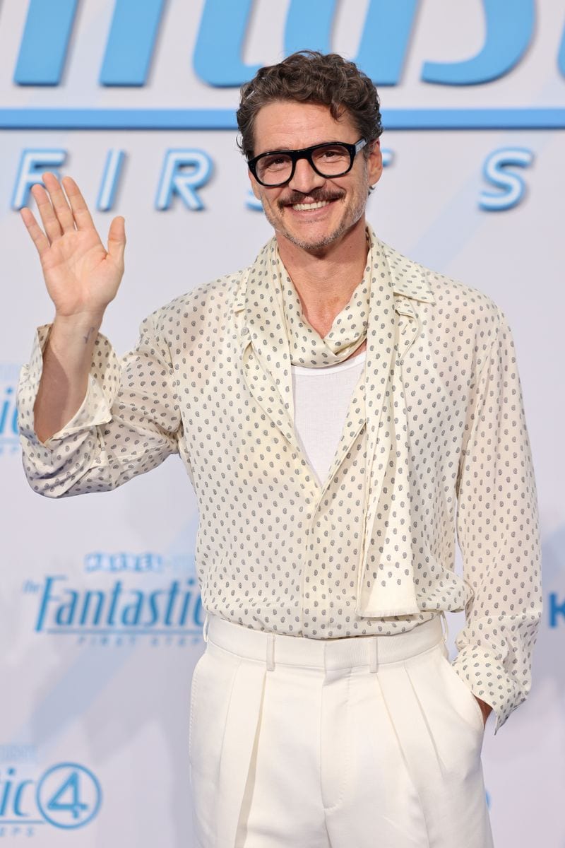 Pedro Pascal attends the "The Fantastic Four: First Steps" blue carpet fan event at Das Center on July 08, 2025 in Berlin, Germany. 