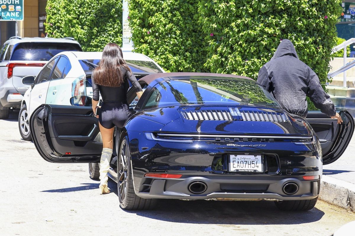 Censori and West were spotted getting back inside their vehicle