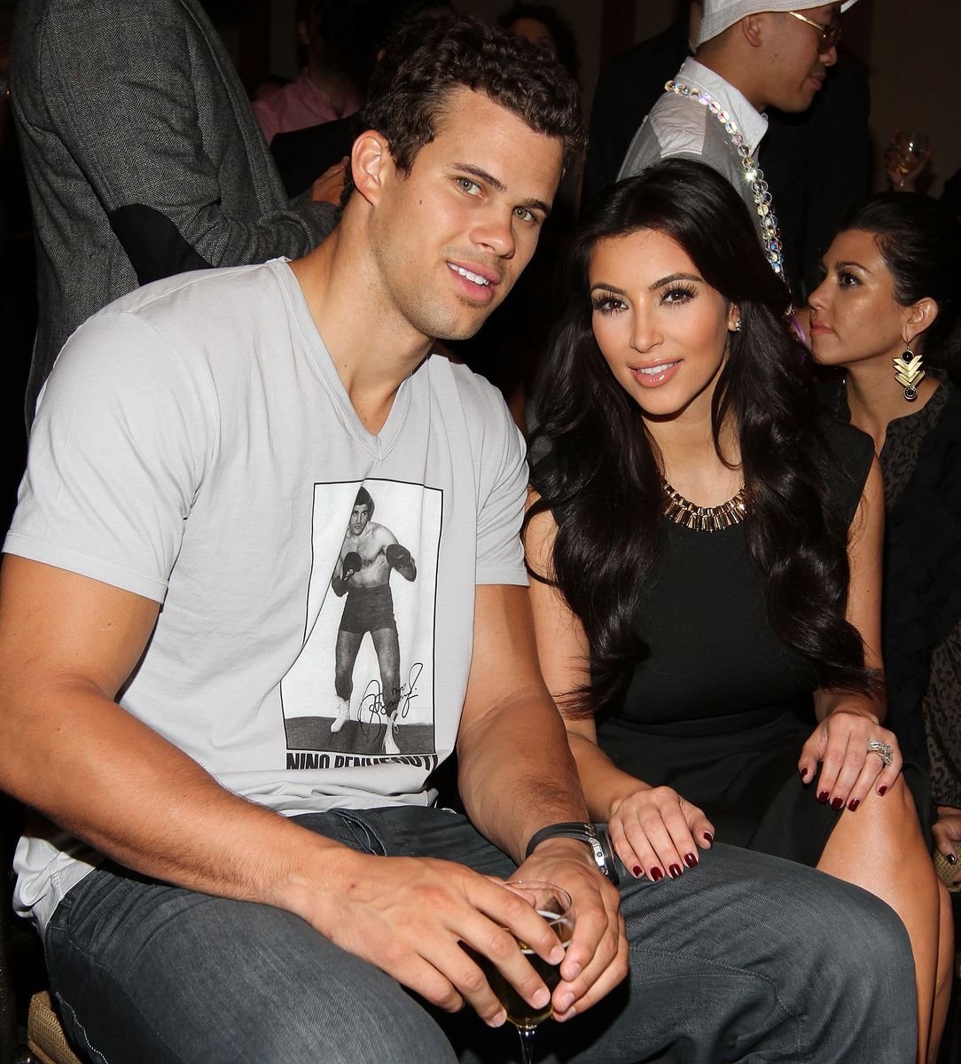 Kris Humphries and Kim Kardashian attend Duane McLaughlin's "Ready To Live" album release party at Utopia III on September 10, 2011