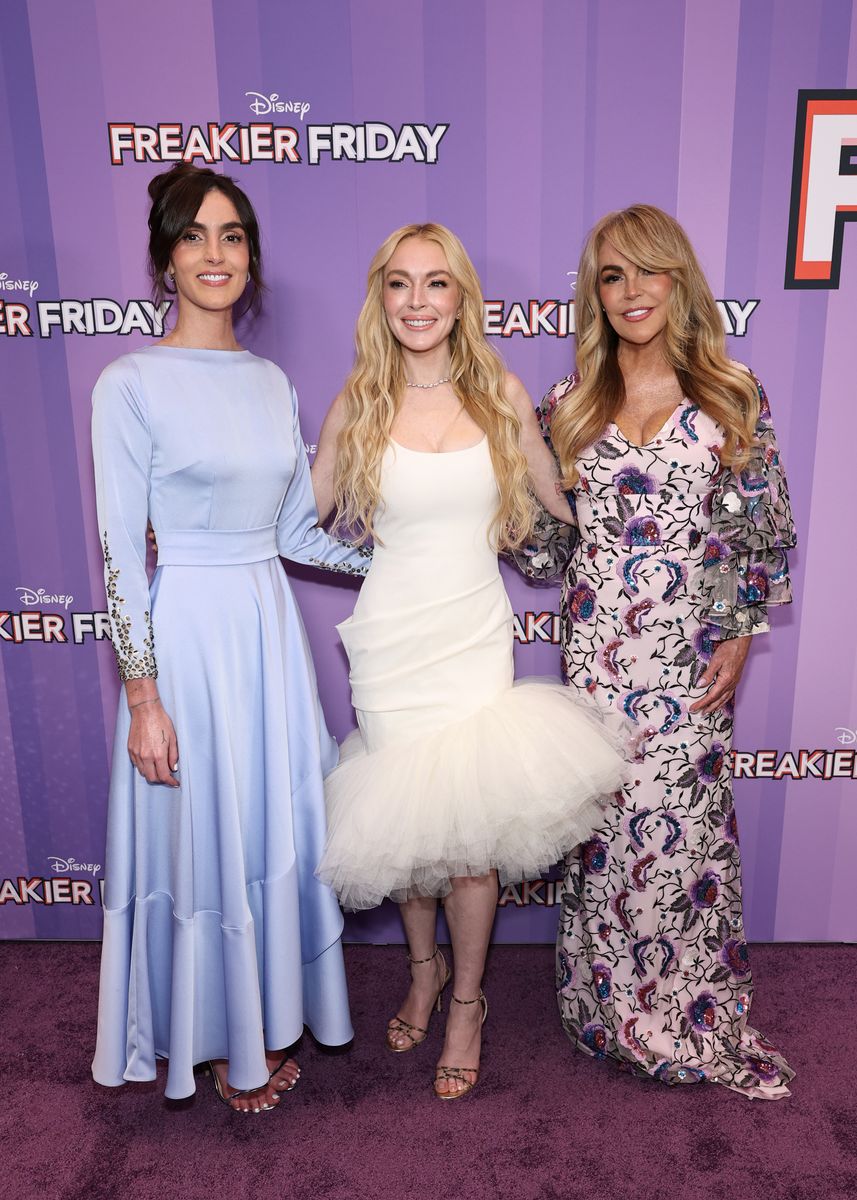 Ali Lohan, Lindsay Lohan and Dina Lohan attend the Freakier Friday NYC Special Screening
