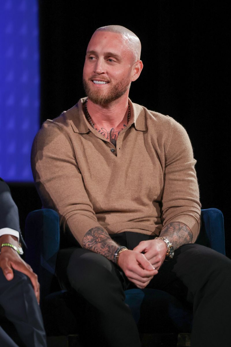  Chet Hanks speaks onstage during Netflix's "Running Point" season 2 LA premiere at The Egyptian Theatre Hollywood.