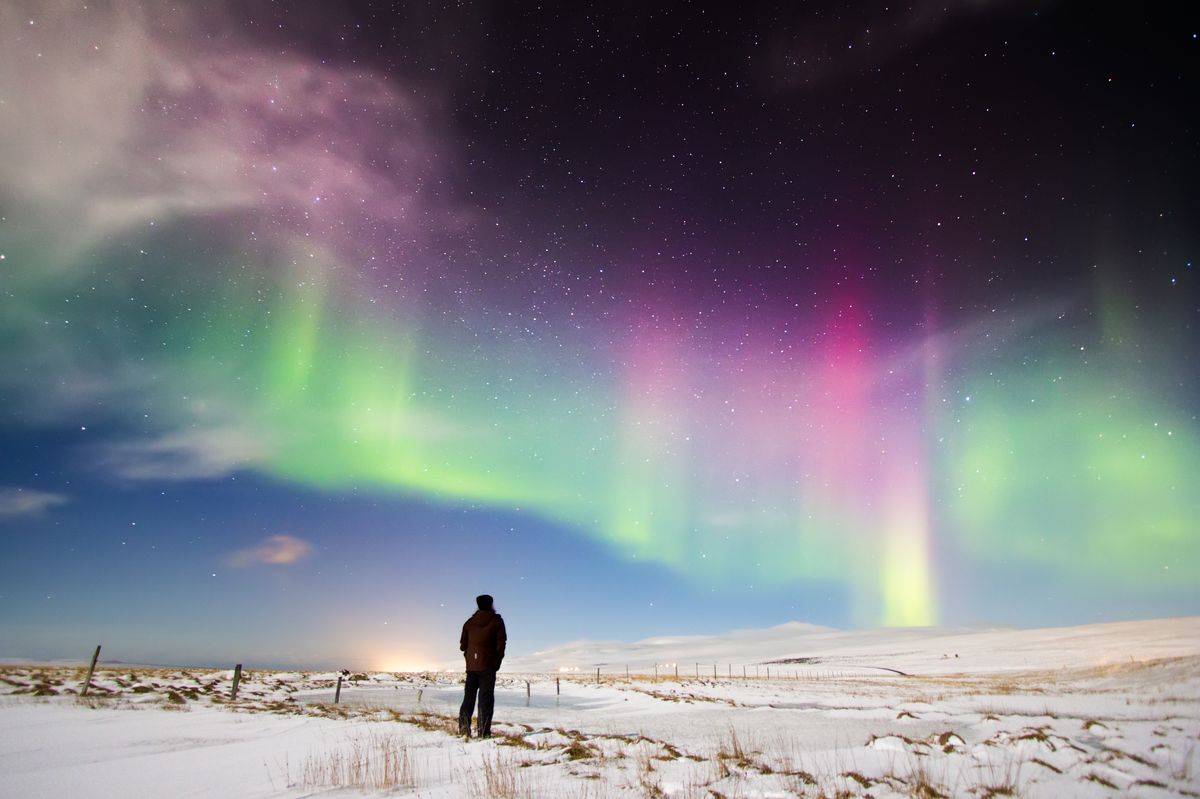 Aurora Borealis in north Iceland.
