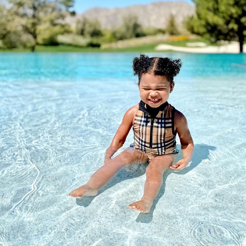 Celebrity kids enjoying the pool