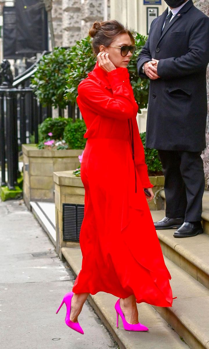 Victoria Beckham out in London