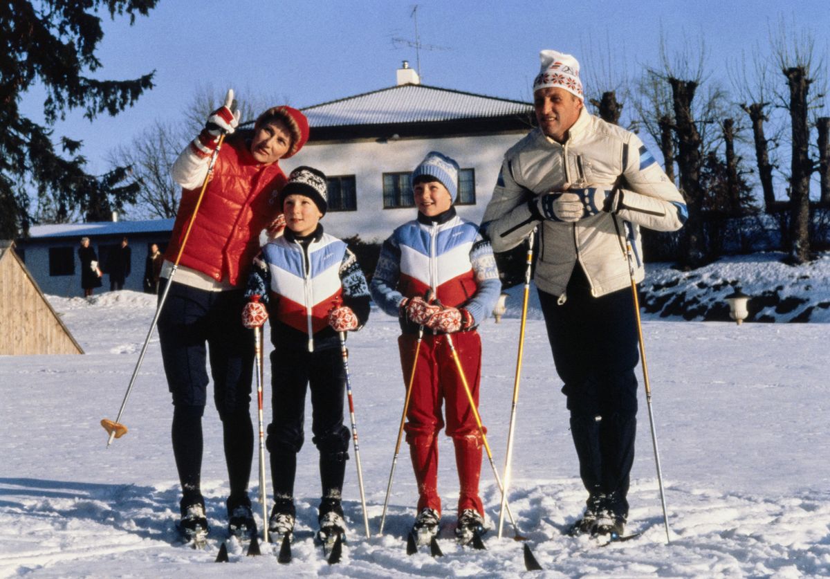 The Norwegian Royal Family during their frequent sporting activities.