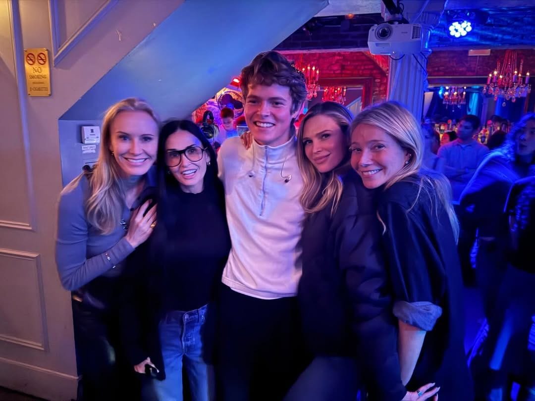 Moses and Gwyneth alongside Demi Moore and others in New York
