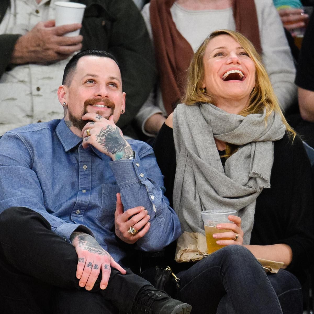 Celebrities At The Los Angeles Lakers Game