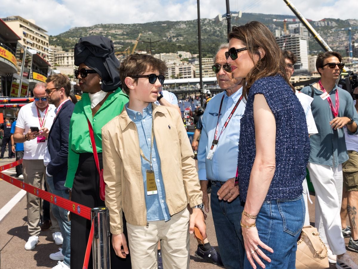 MONTE-CARLO, MONACO - MAY 24: Charlotte Casiraghi and Raphael Elmaleh attends the F1 Grand Prix Of Monaco on May 24, 2025 in Monte-Carlo, Monaco. (Photo by Arnold Jerocki/FilmMagic)