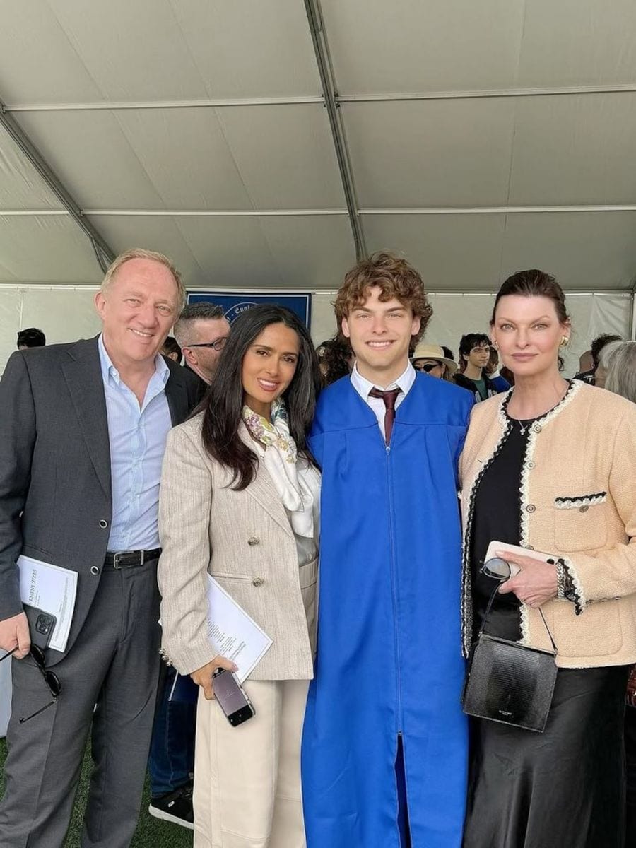 Francois-Henri Pinault, Salma Hayek, Augustin James and Linda Evangelista.