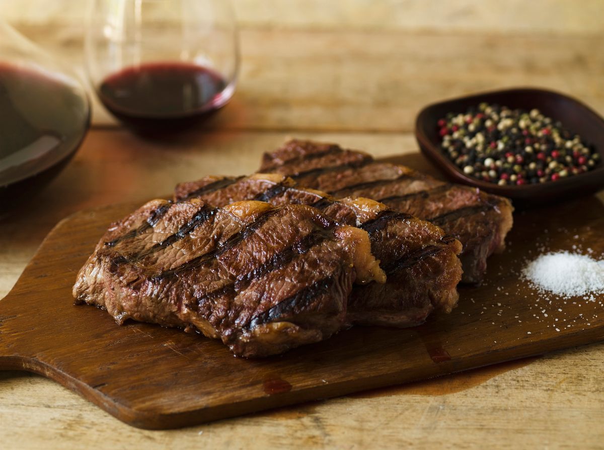 Beef on a cutting board