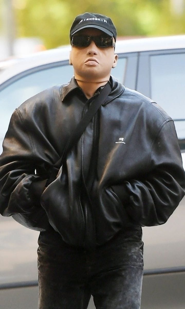 Kanye West continues his streak of weird masks during recent outing