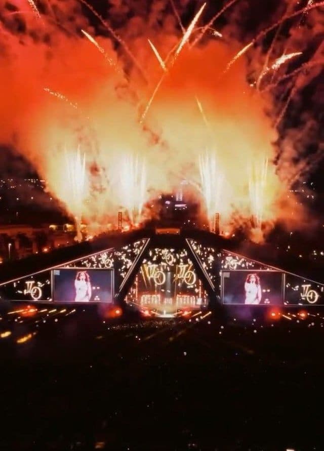 A look at the stage of JLo's performance