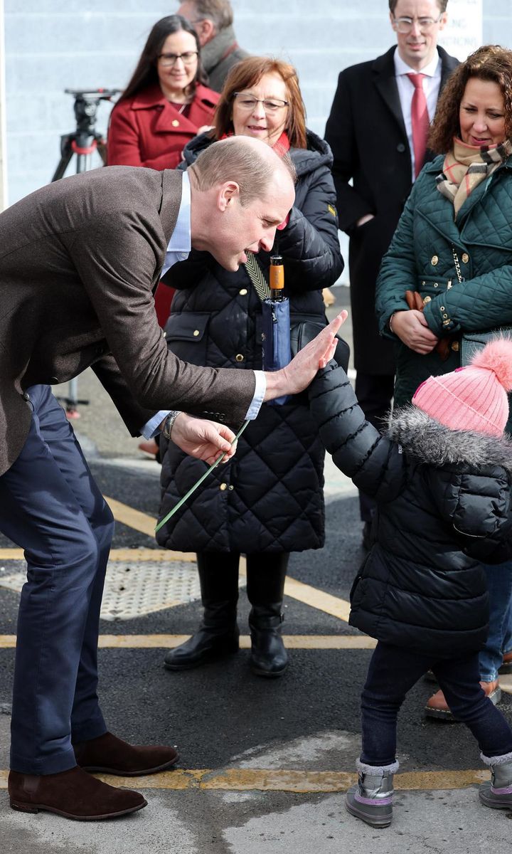 The Prince adorably received a high five from a child during his visit to Wales on St. David's Day.