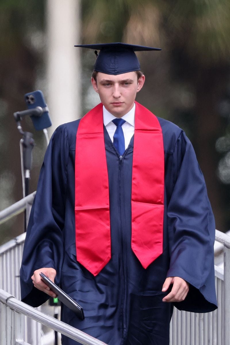 Barron Trump at his graduation