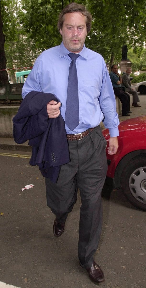 The Marquess of Blandford arrives at Middlesex Guildhall Crown Court to stand trial accused of shoplifting. Jamie Blandford, whose case is listed under the name of James Charles Spencer-Churchill, is alleged to have stolen 2 pairs of sunglasses and a deodorant. * from the Harvey Nichols store in Knightsbridge, central London in November 1999. (Photo by Johnny Green - PA Images/PA Images via Getty Images)