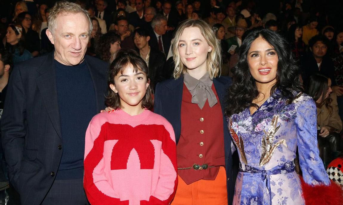 Salma Hayek, François Henri Pinault and daughter Valentina Paloma