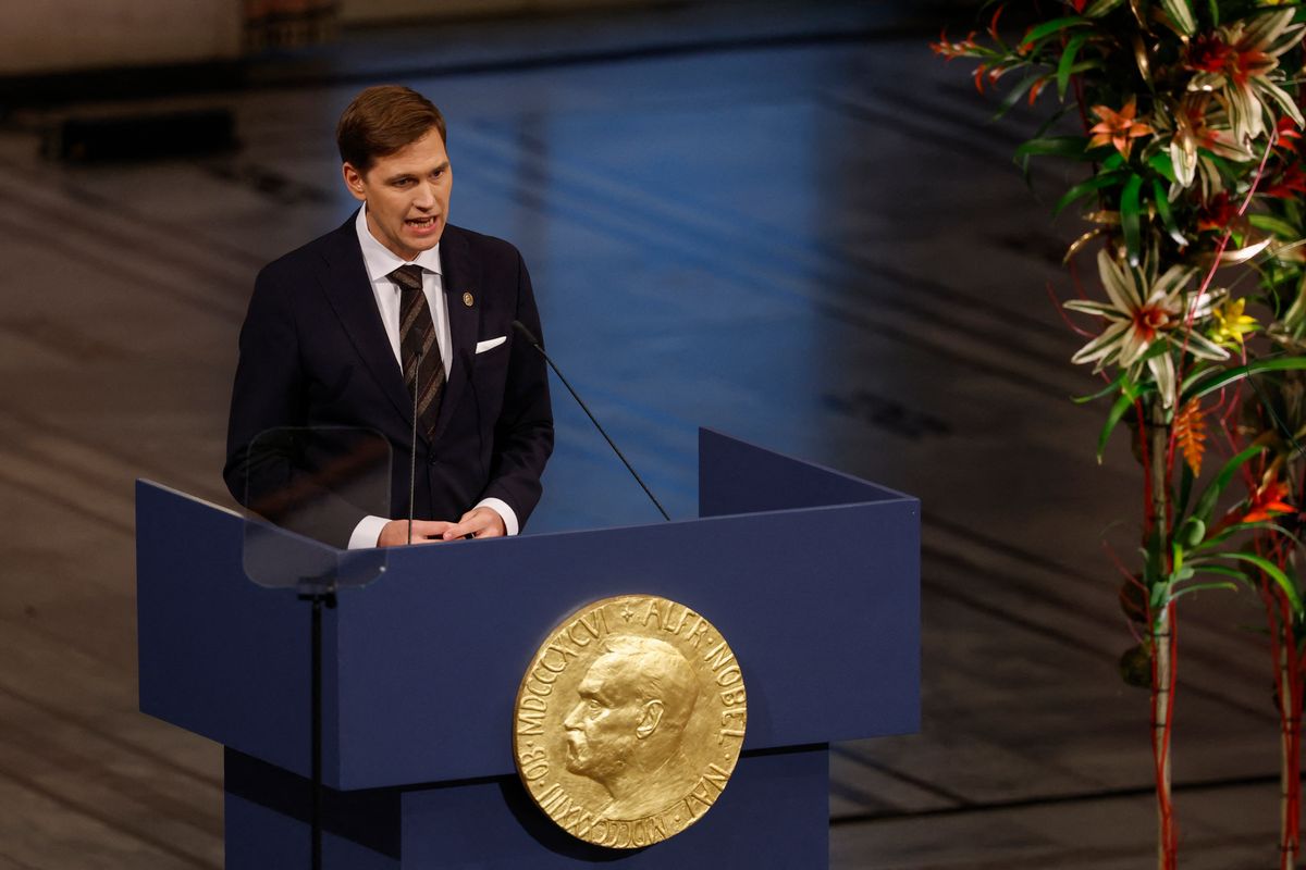 The Chair of the Norwegian Nobel Committee Jorgen Watne Frydnes 