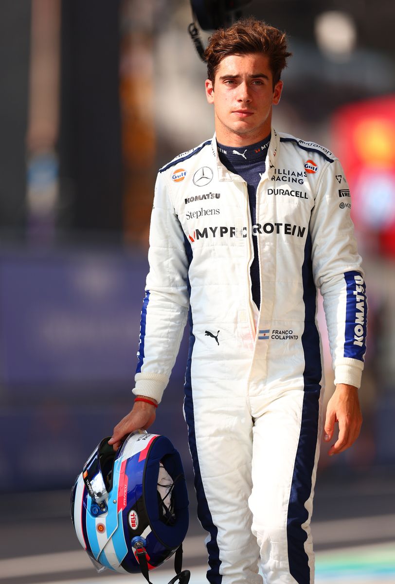 Franco Colapinto walks in the Pitlane during qualifying ahead of the F1 Grand Prix of Italy at Autodromo Nazionale Monza on August 31, 2024 in Monza, Italy.
