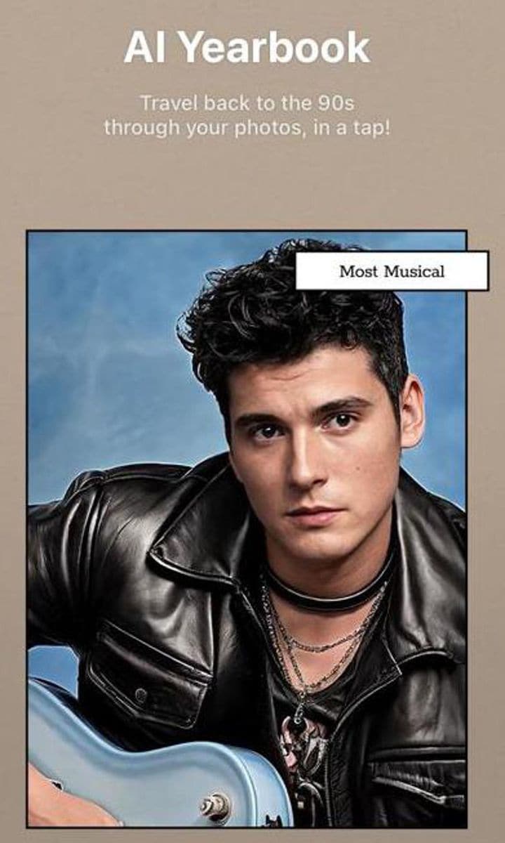 AI generated throwback yearbook