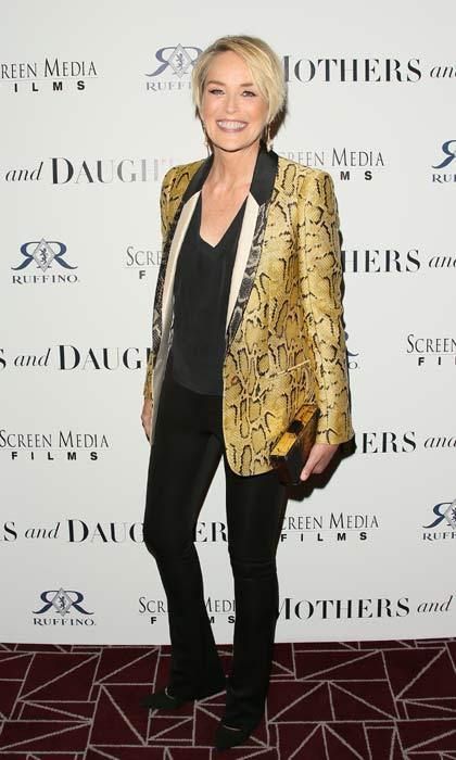 The 58-year-old looked great in a golden animal-print jacket and black jeans.
<br>Photo: Getty Images