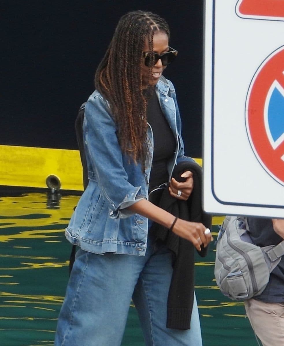 Spielberg and his wife Kate Capshaw were seen saying their goodbyes on the yacht to the Obamas, with hugs all around marking the end of the Obama's Italian vacation.