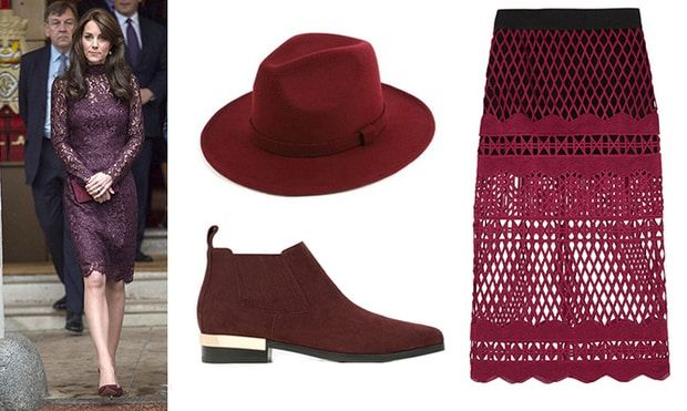 From grape to burgundy, click through for our list inspired by Kate Middleton's berry-hued ensemble.
<br>
Photo: Getty Images, amazon.com, zara.com, net-a-porter.com