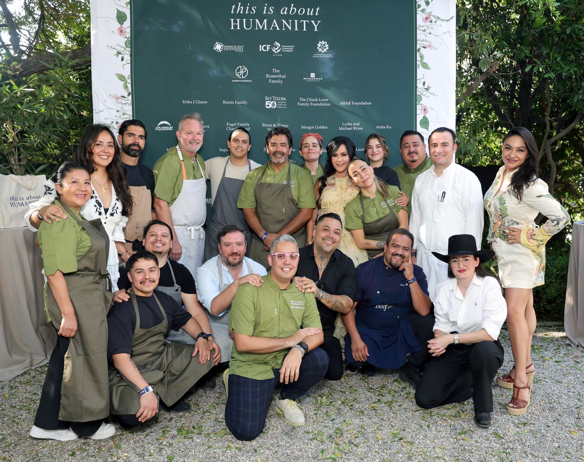 Chefs Celia Florian, Lauren Plascencia, Victor Toriz, Oscar Torres, Drew Deckman, Cesar de la Parra, Santiago Moctezuma, Javier Plascencia, Angel R. Betancourt, Julyanna Ortega, Jose Luis Hinostroza, Yolanda Selene Walther-Meade, Co-founder, This Is About Humanity, Colibri Jimenez, Vanessa Garza, Alex Carballo, Val M. Canta, Fabiola Padilla and Paulina Deckman 