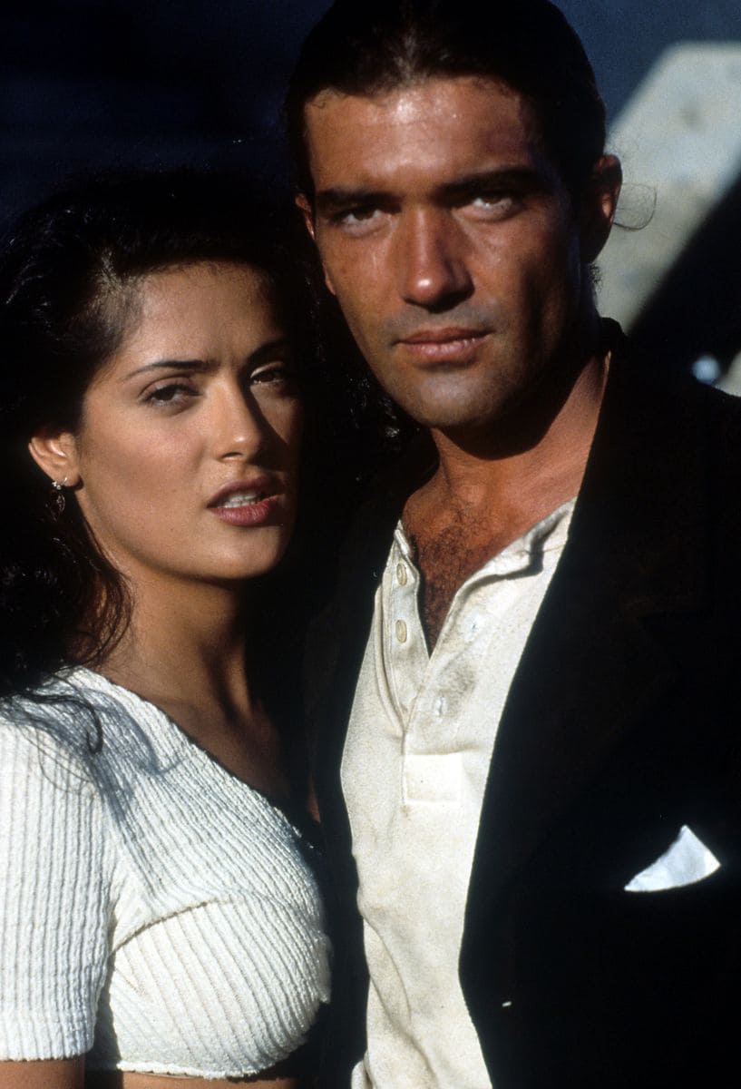 Salma Hayek and Antonio Banderas in the 1995 film "Desperado"
