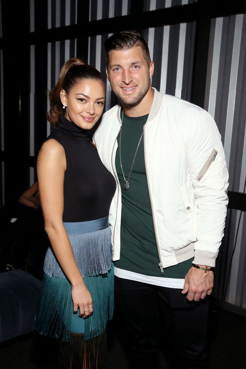  Demi-Leigh Nel-Peters and Tim Tebow attend DIRECTV Super Saturday Night 2019 at Atlantic Station on February 2, 2019 in Atlanta, Georgia.  (Photo by Robin Marchant/Getty Images for DIRECTV)