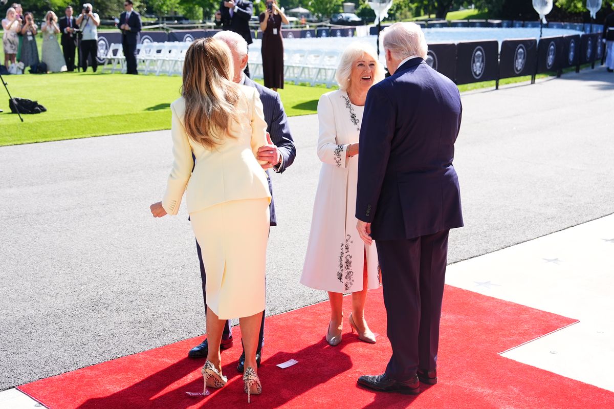 King Charles III and Queen Camilla stepped into the next defining moment of their U.S. state visit, a private meeting at the White House with Donald Trump and Melania Trump.