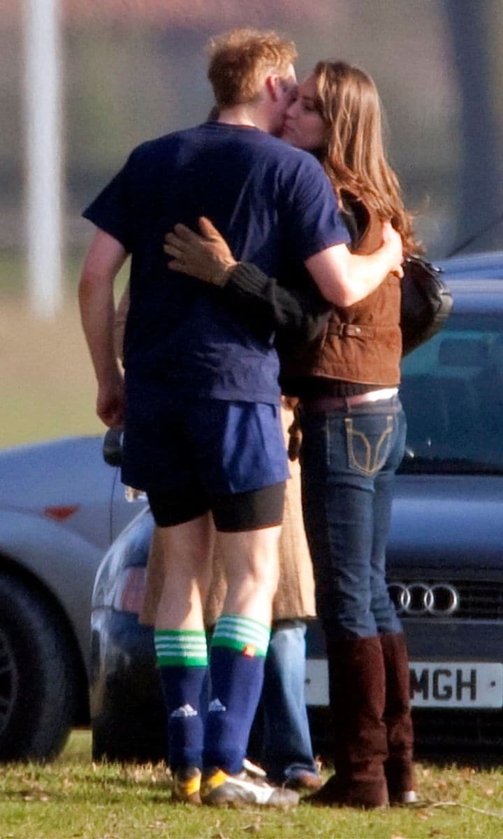 William and Kate were spotted sharing a kiss on the cheek in Eton, England in 2006.